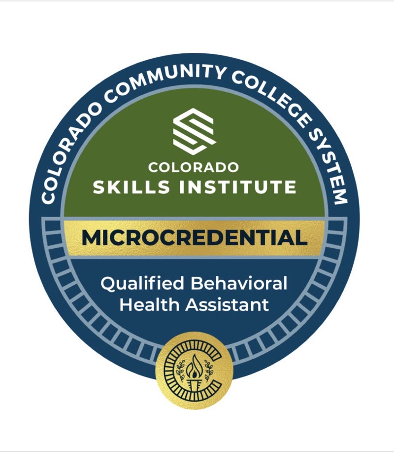Colorado Skills Institute Qualified Behavioral Health Assistant microcredential badge